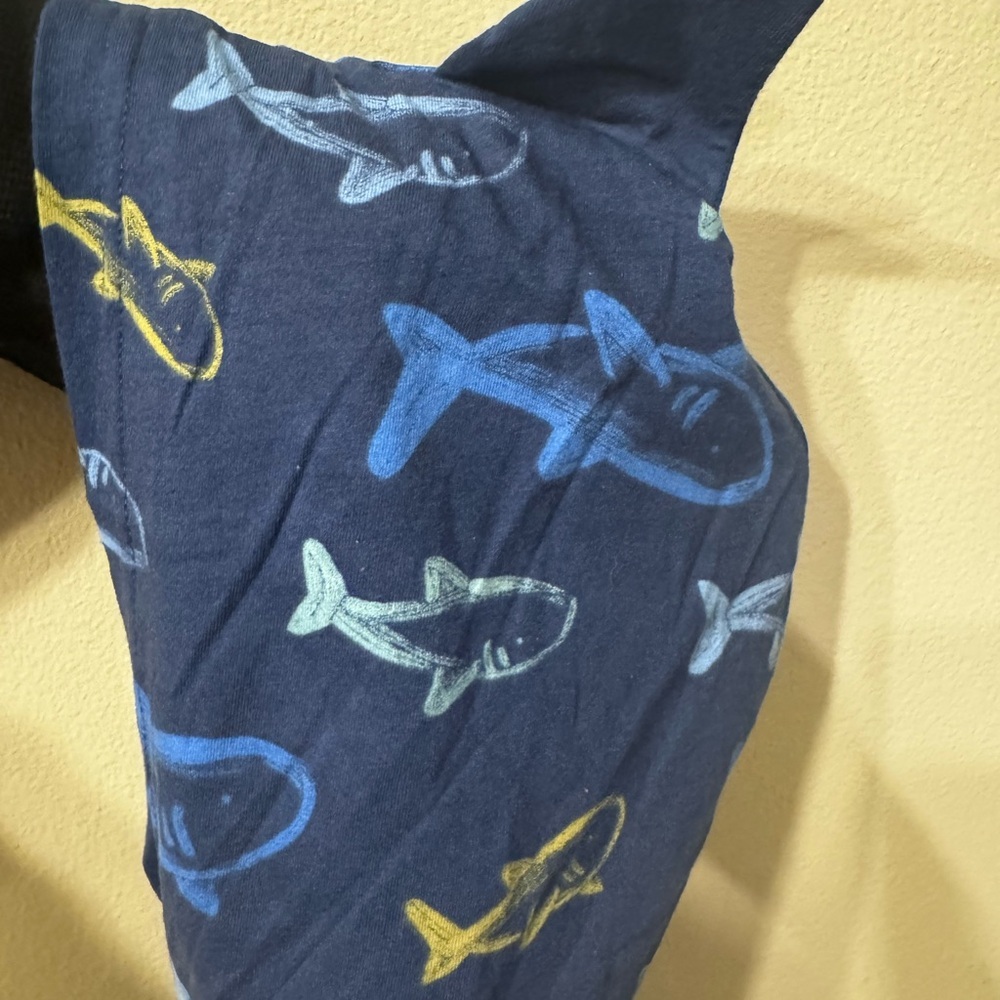 Carter's Navy Shark Pattern Romper - Picture 6 of 13